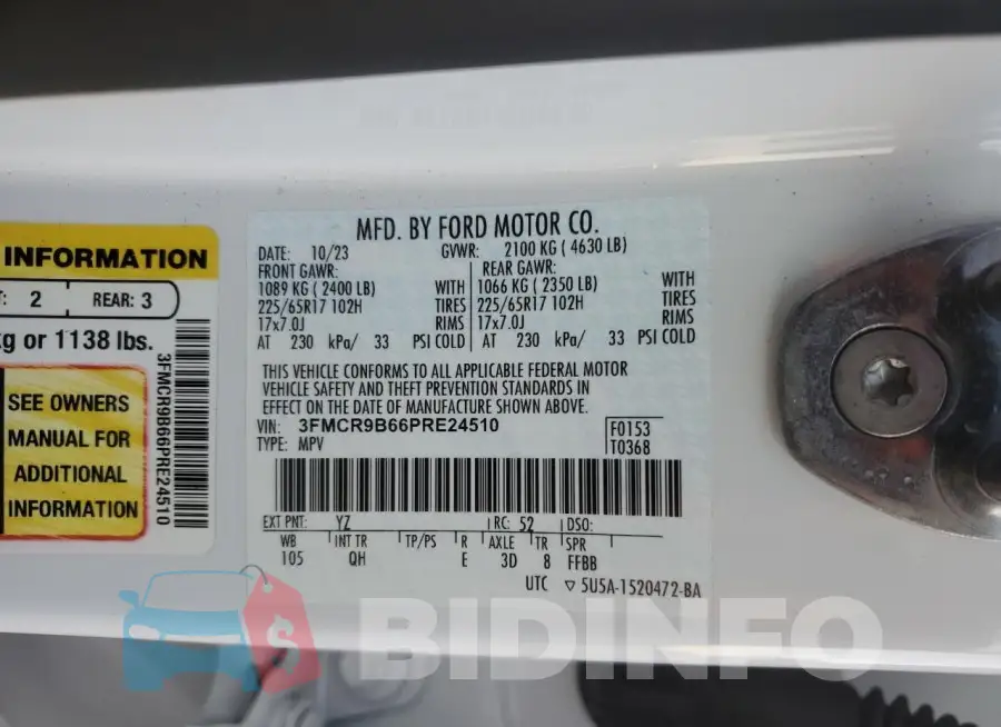 3FMCR9B66PRE24510 Photo# 14