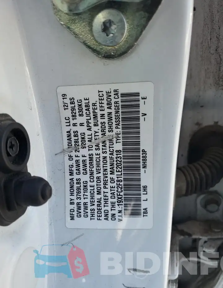 19XFC2F81LE202318 Photo# 12