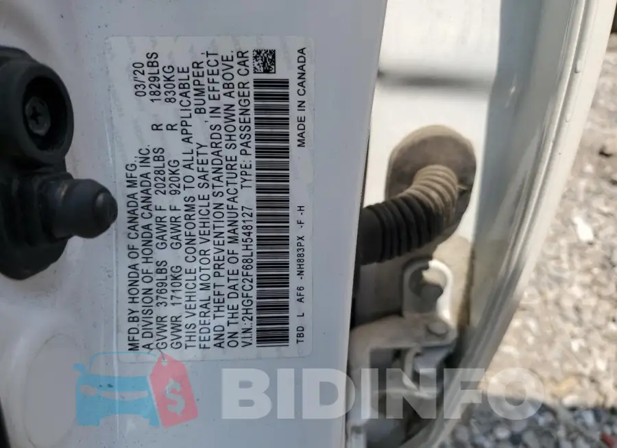 2HGFC2F68LH548127 Photo# 12