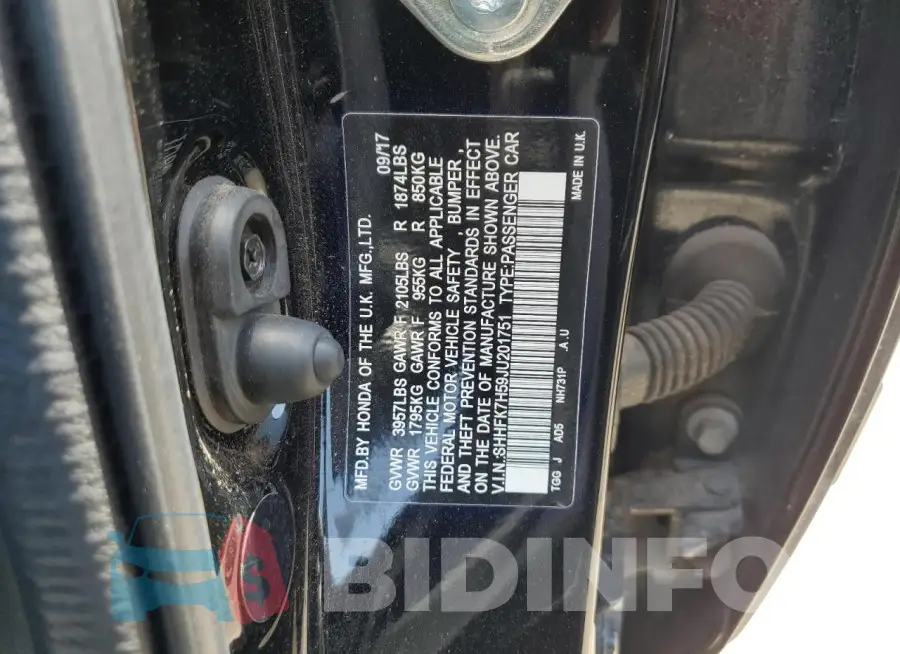 SHHFK7H59JU201751 Photo# 12