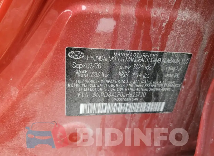 5NPD84LF0LH625720 Photo# 12