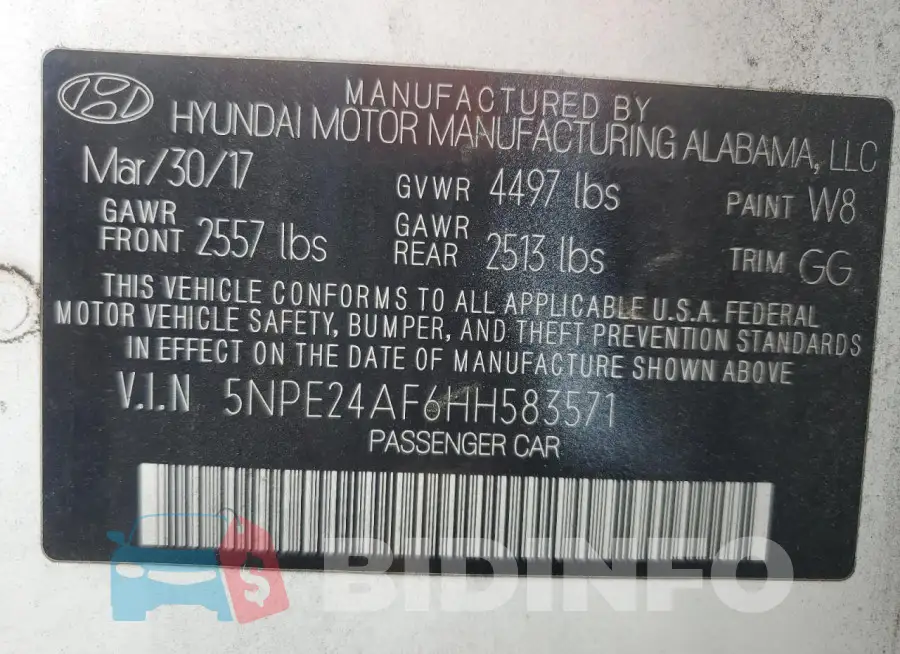 5NPE24AF6HH583571 Photo# 12