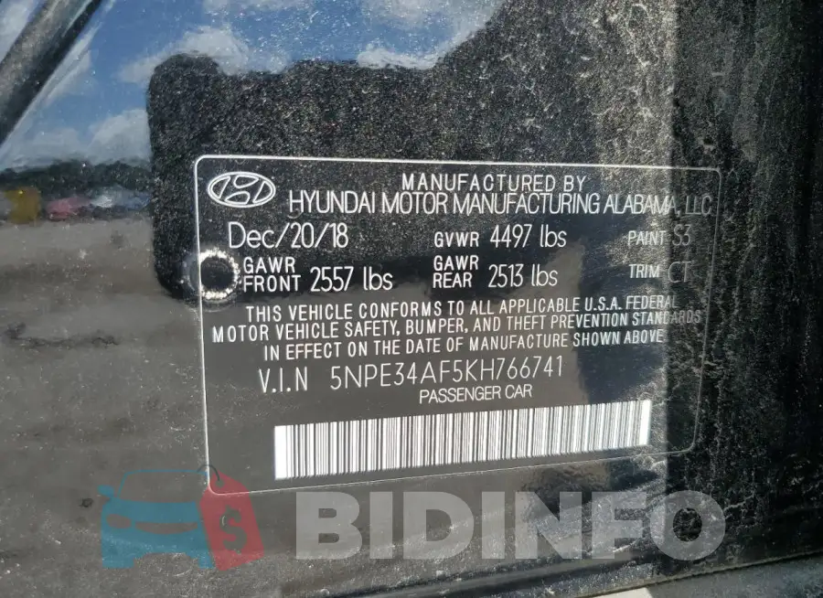 5NPE34AF5KH766741 Photo# 12