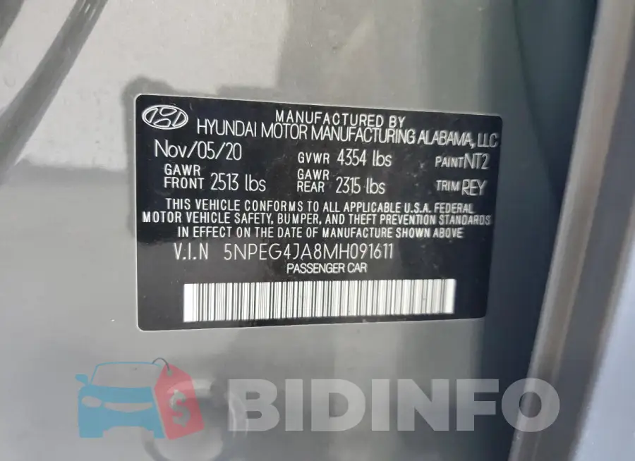 5NPEG4JA8MH091611 Photo# 12