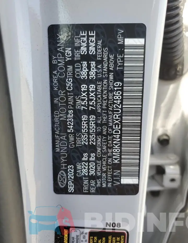 KM8KN4DEXRU248619 Photo# 13