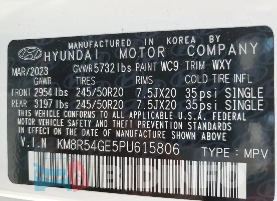 KM8R54GE5PU615806 Photo# 14