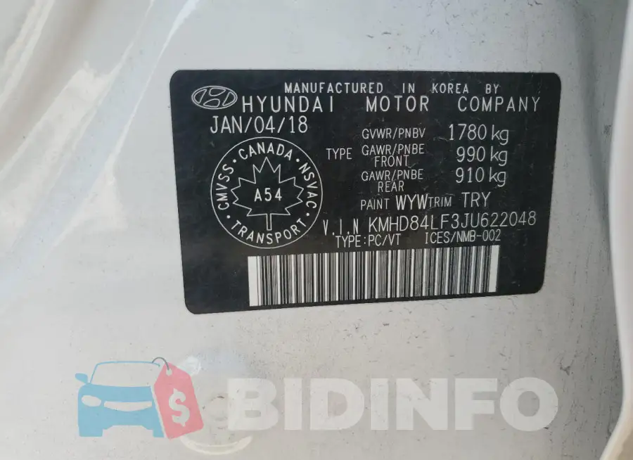 KMHD84LF3JU622048 Photo# 13