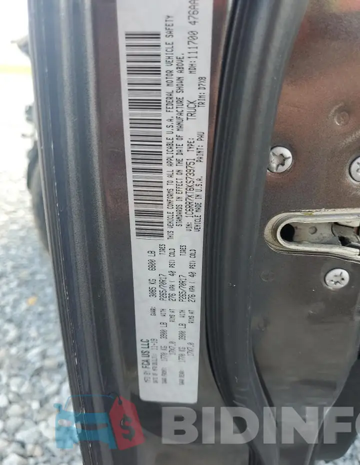 1C6RR7XT6KS739751 Photo# 13