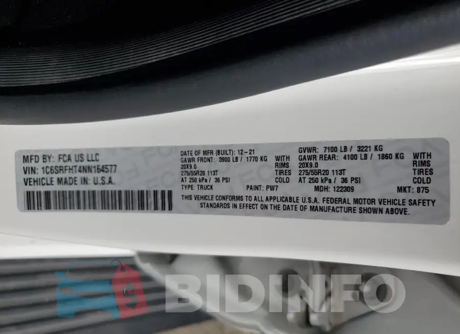 1C6SRFHT4NN164577 Photo# 13