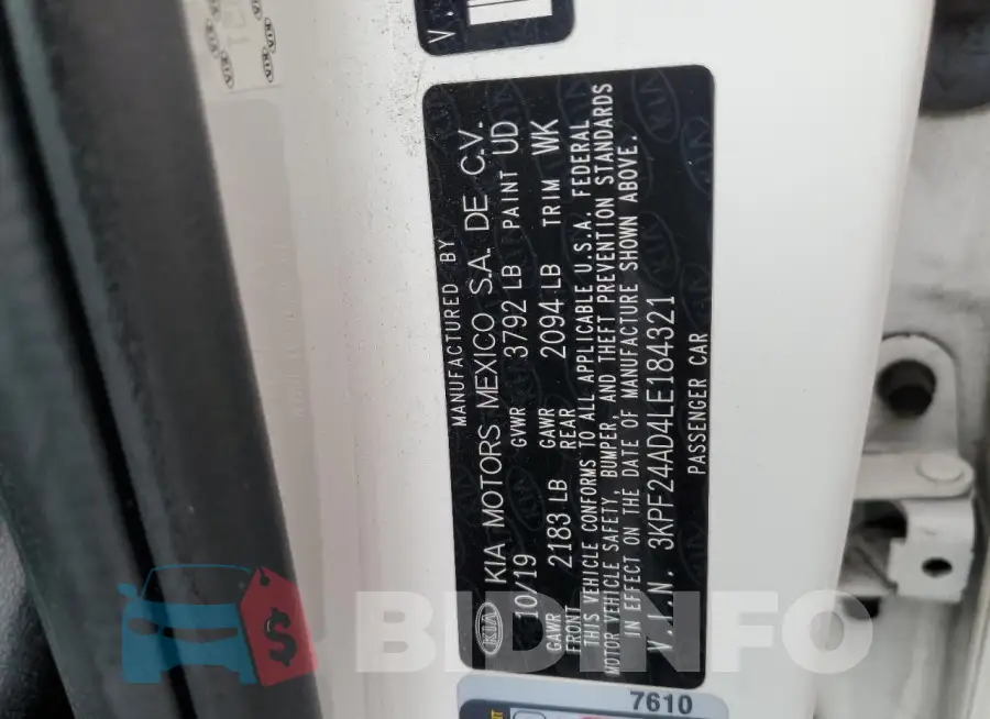 3KPF24AD4LE184321 Photo# 13