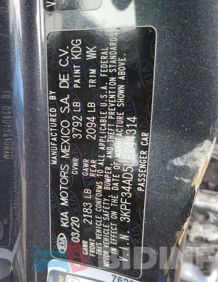 3KPF34AD5LE244314 Photo# 12