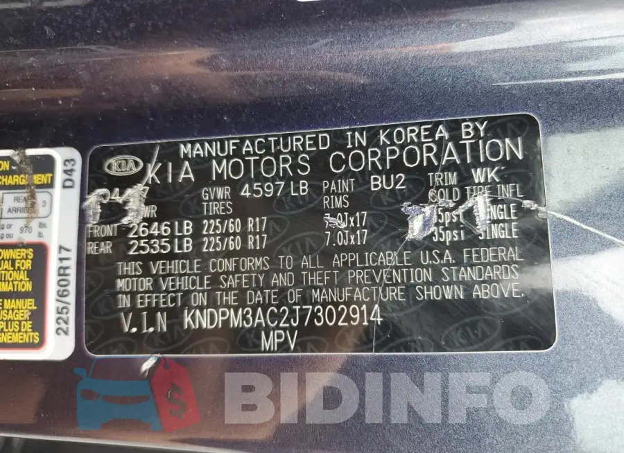 KNDPM3AC2J7302914 Photo# 13