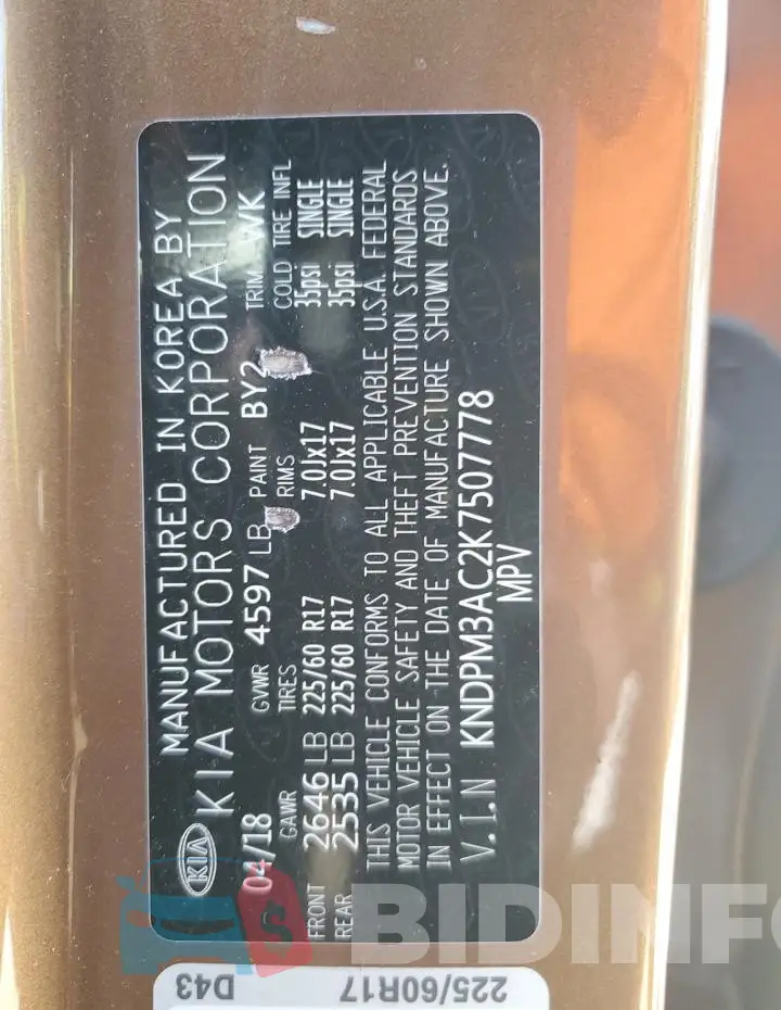 KNDPM3AC2K7507778 Photo# 13