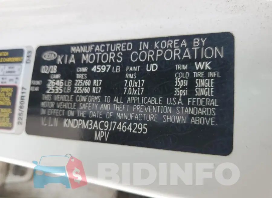 KNDPM3AC9J7464295 Photo# 13