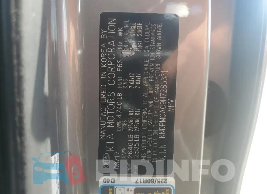 KNDPMCAC9H7285331 Photo# 13