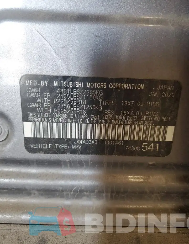 JA4AD3A31LJ001461 Photo# 14