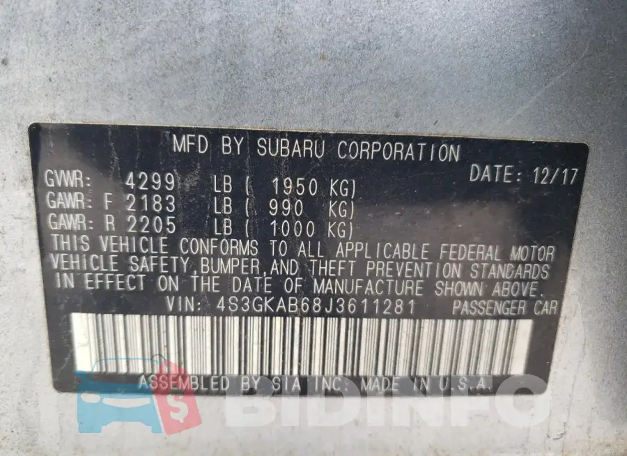 4S3GKAB68J3611281 Photo# 12