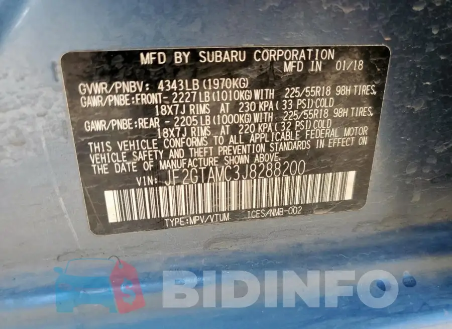 JF2GTAMC3J8288200 Photo# 13