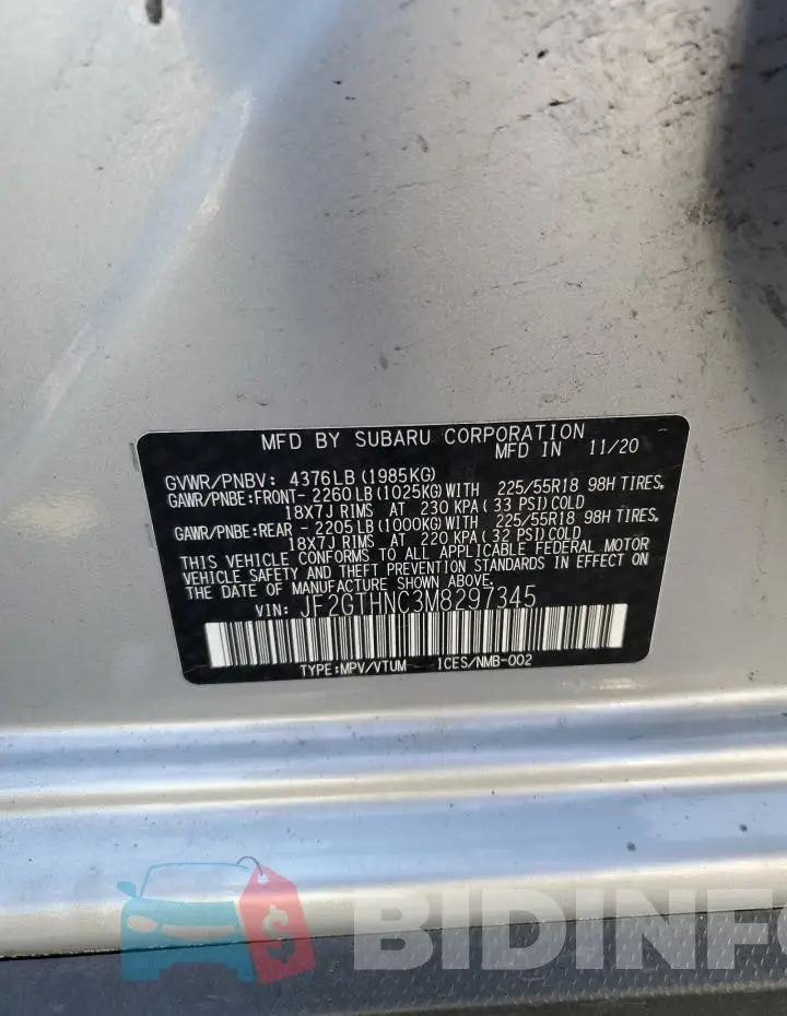 JF2GTHNC3M8297345 Photo# 13