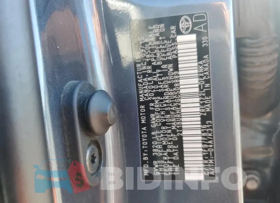 2T1BURHE2GC508889 Photo# 12