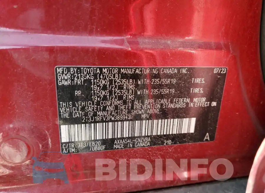 2T3J1RFV3PW389943 Photo# 12