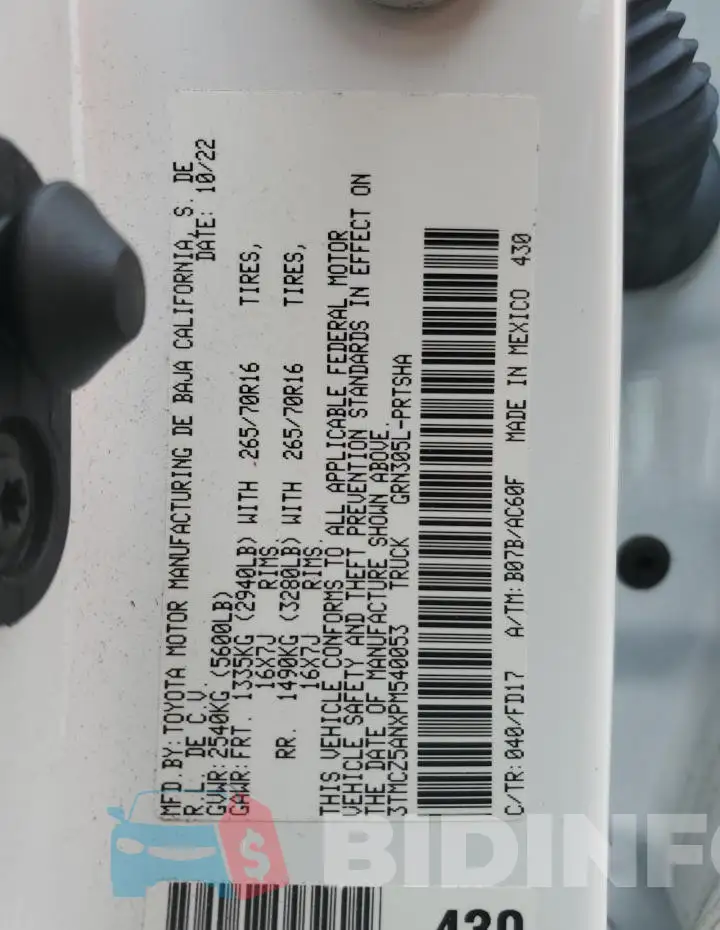 3TMCZ5ANXPM540053 Photo# 13