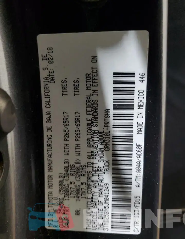3TMDZ5BN5JM041249 Photo# 12