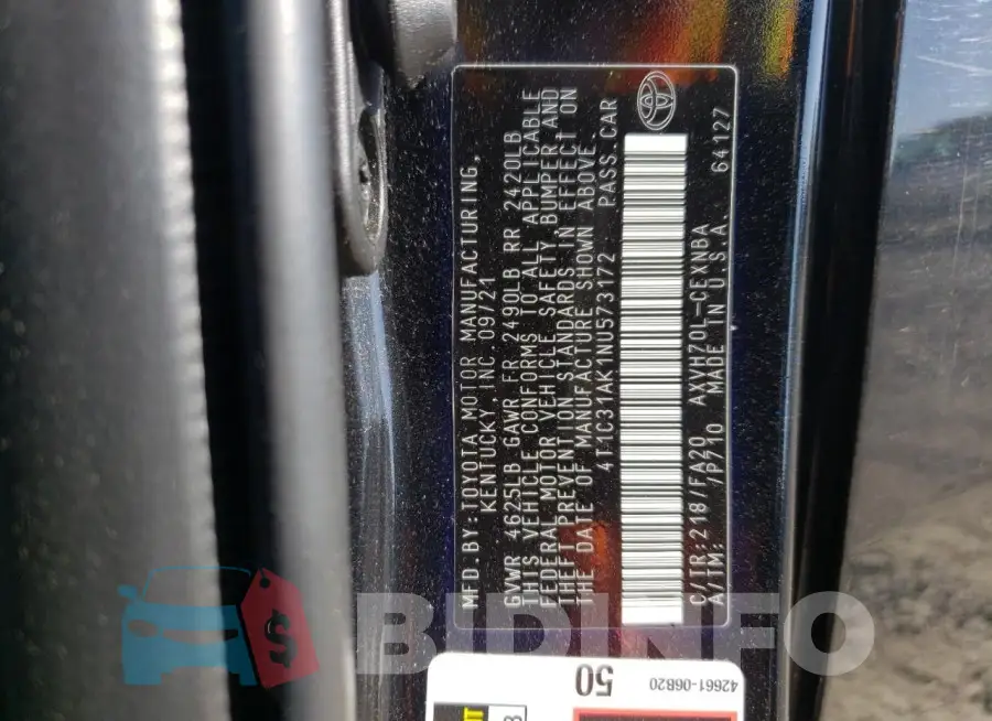 4T1C31AK1NU573172 Photo# 12