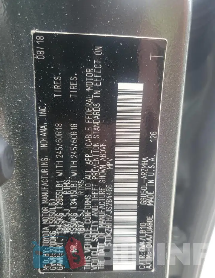 5TDKZRFH7JS284466 Photo# 13