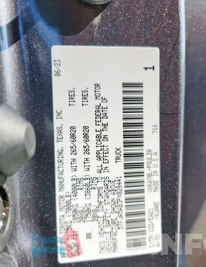 5TFJA5AB3PX028441 Photo# 14