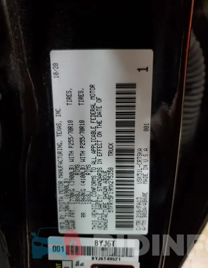 5TFRY5F19MX275358 Photo# 13