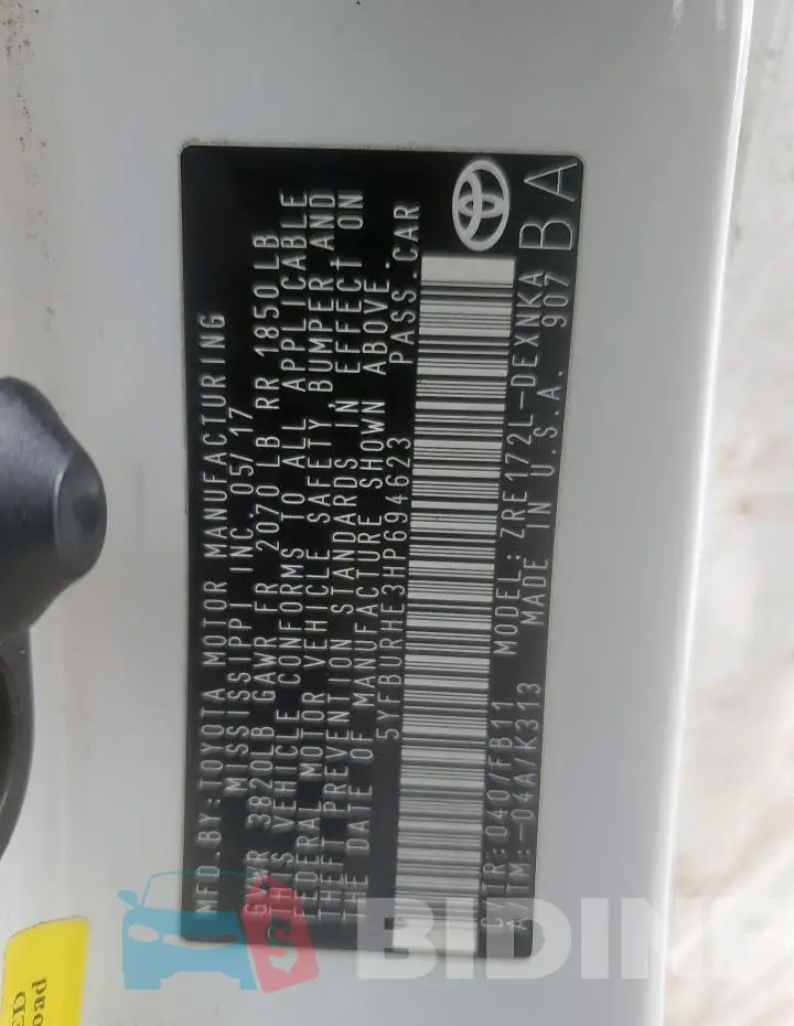 5YFBURHE3HP694623 Photo# 13