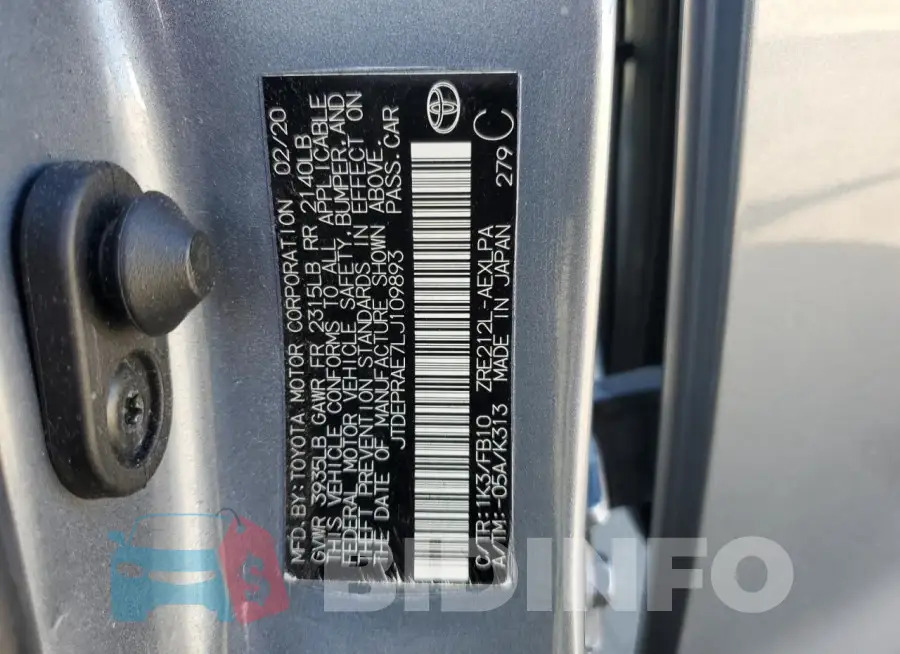 JTDEPRAE7LJ109893 Photo# 13