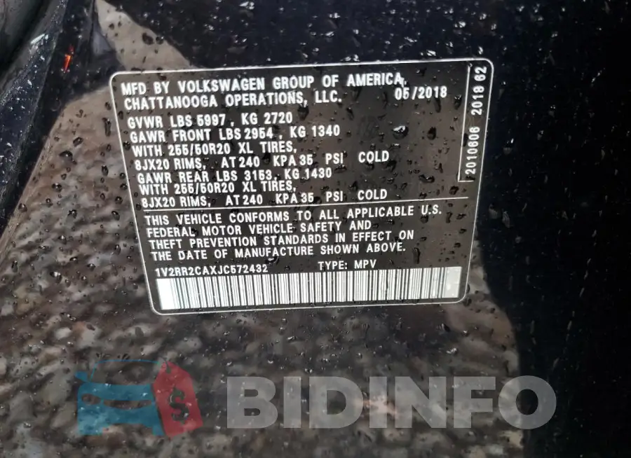 1V2RR2CAXJC572432 Photo# 13
