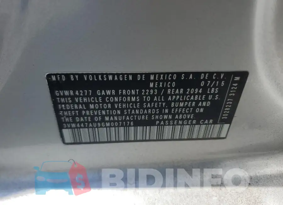 3VW447AU9GM007176 Photo# 12