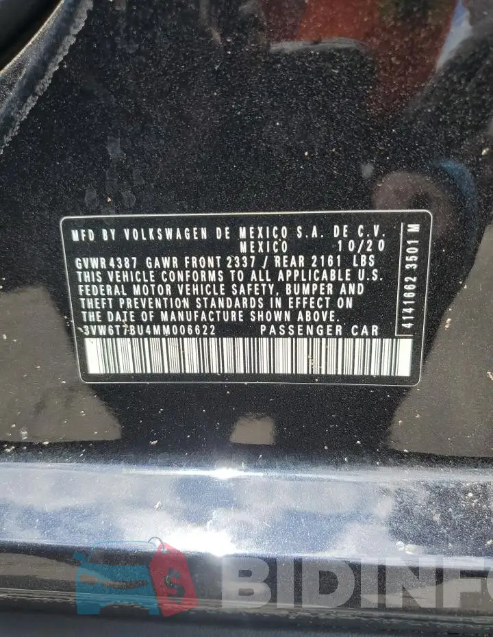 3VW6T7BU4MM006622 Photo# 12