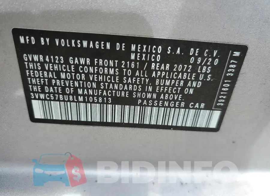 3VWC57BU8LM105813 Photo# 12