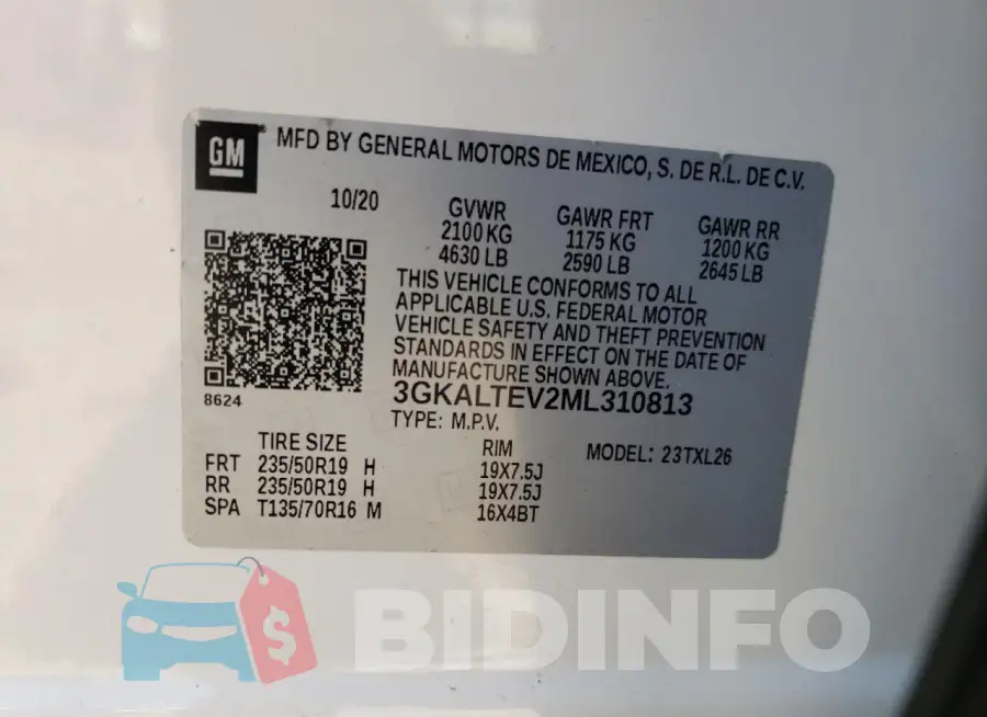 3GKALTEV2ML310813 Photo# 13