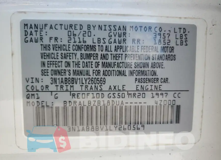 3N1AB8BV1LY260569 Photo# 13
