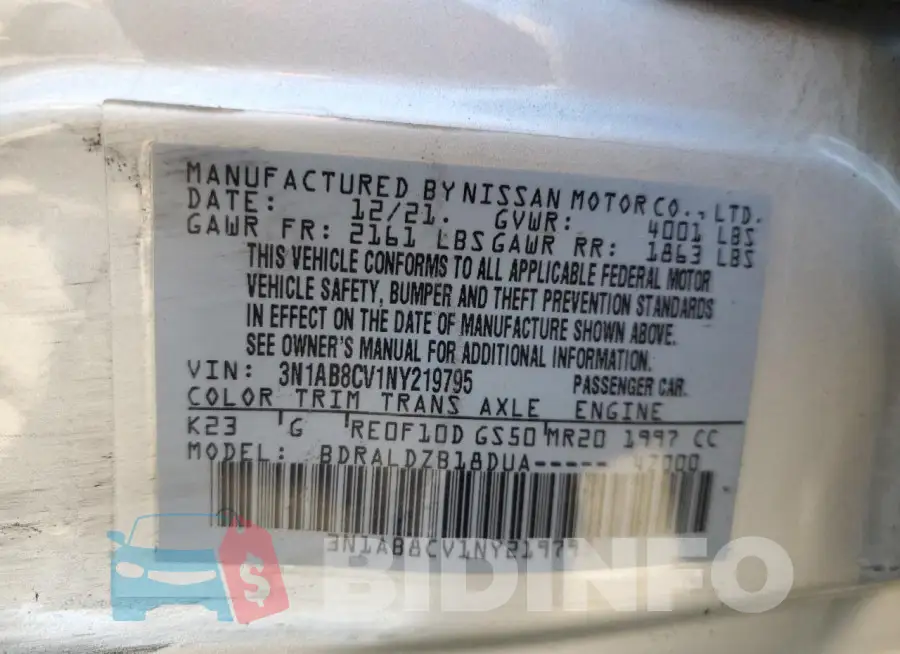 3N1AB8CV1NY219795 Photo# 12
