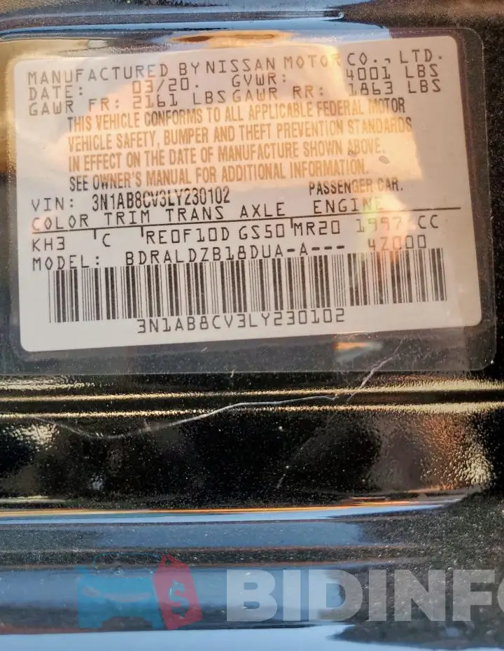 3N1AB8CV3LY230102 Photo# 12