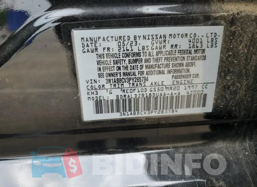 3N1AB8CV3PY285784 Photo# 13