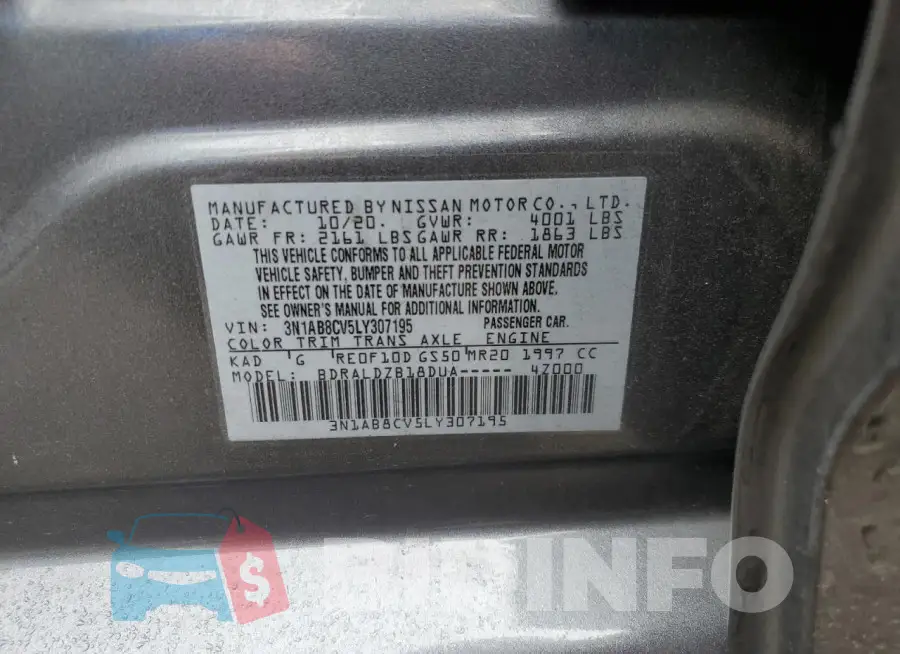 3N1AB8CV5LY307195 Photo# 12