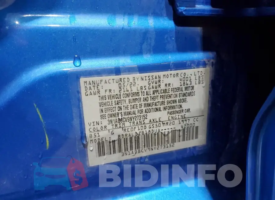 3N1AB8CV9NY273152 Photo# 12