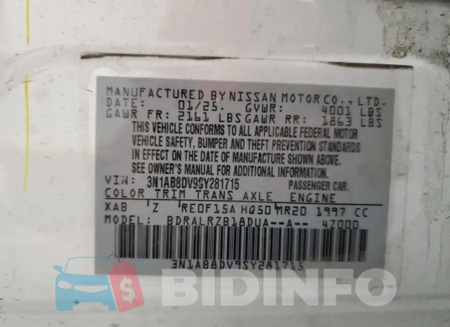 3N1AB8DV9SY281715 Photo# 12