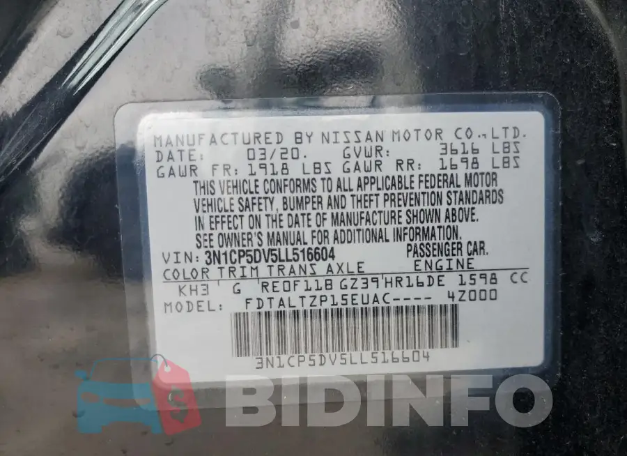 3N1CP5DV5LL516604 Photo# 13