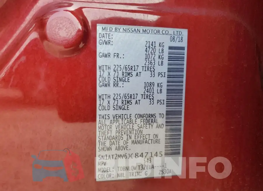 5N1AT2MV6JC847145 Photo# 13