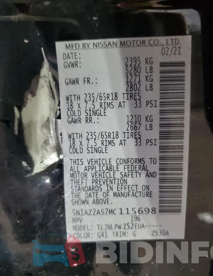 5N1AZ2AS7MC115698 Photo# 13