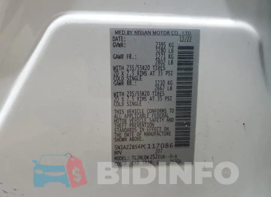 5N1AZ2BS4PC117086 Photo# 13