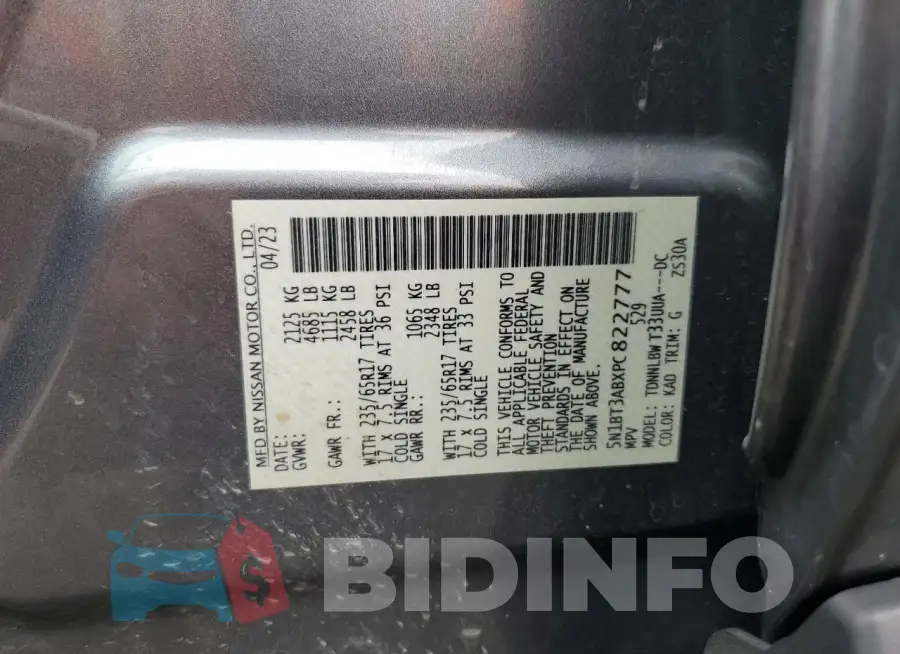 5N1BT3ABXPC822777 Photo# 13